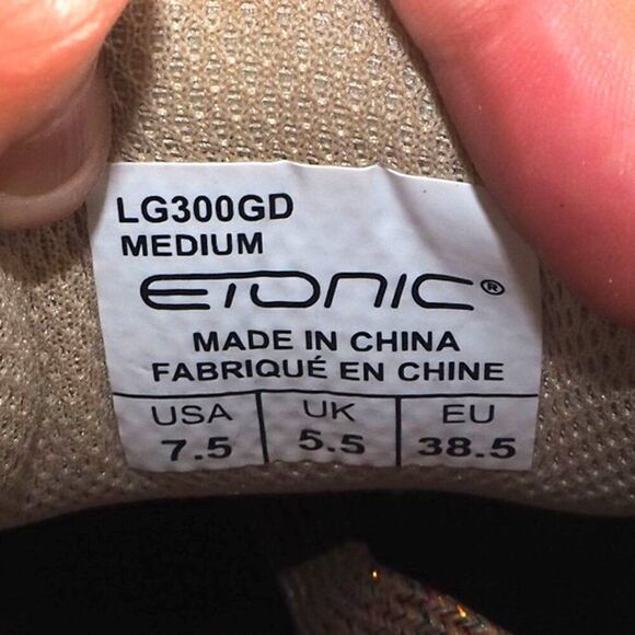 Etonic G-SOK 3.0 Spikeless Golf Shoes "Metallic Gold" LG300GD Women's 7.5M - Picture 10 of 11